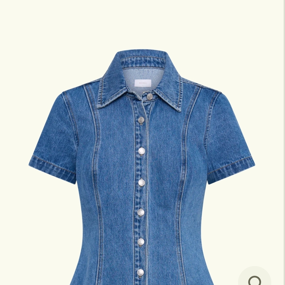 Meshki Blue Button Down Shirt Elegant and Versatile